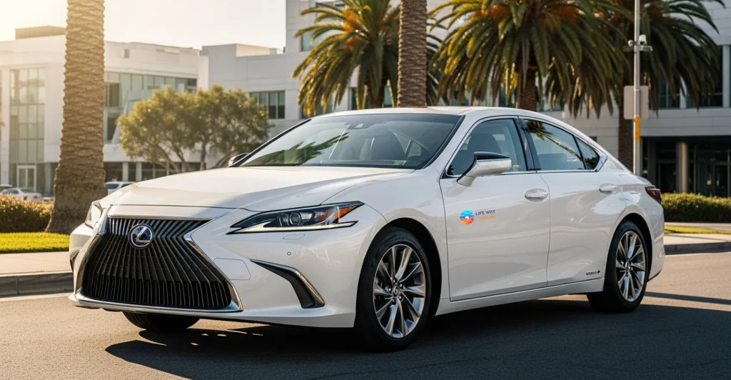Lexus ES 300H Car With Driver Service In Dubai
