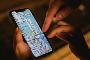 Dubai hourly driver hire route planning with optimized map showing multiple stops across the city
