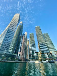 Dubai Marina tour along the waterfront promenade and skyline